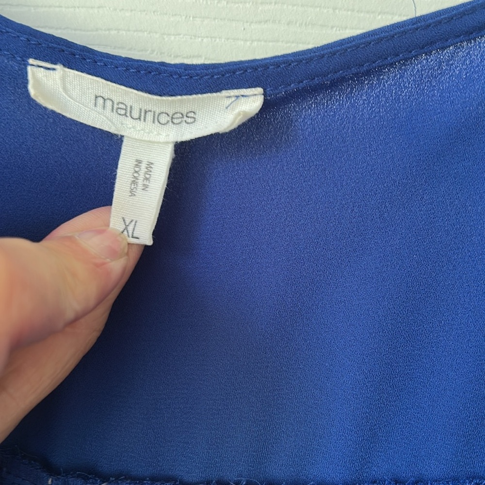 Maurice’s blue blouse size extra large - Picture 2 of 5